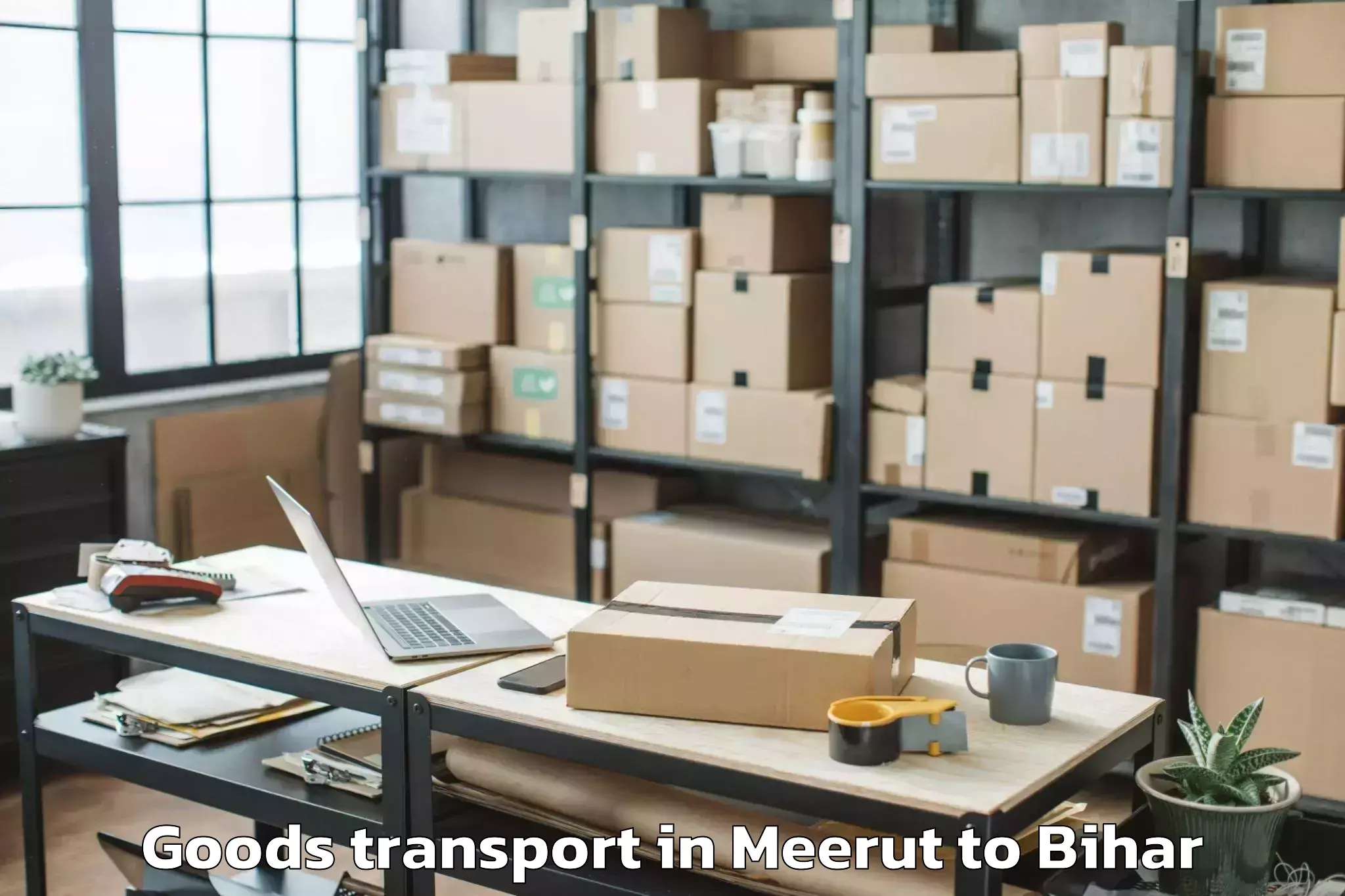 Easy Meerut to Turkaulia Goods Transport Booking